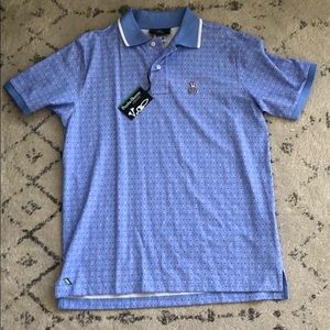 PSYCHO BUNNY BLUE POLO